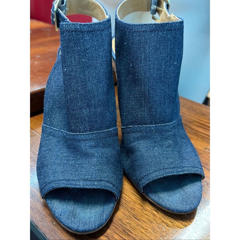 Nine West Blue Denim Wedge Heels Women’s Size 11 - Picture 4 of 9